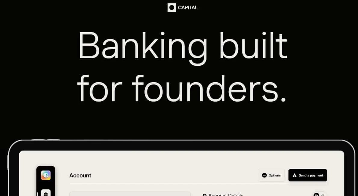 Homepage of capital.xyz