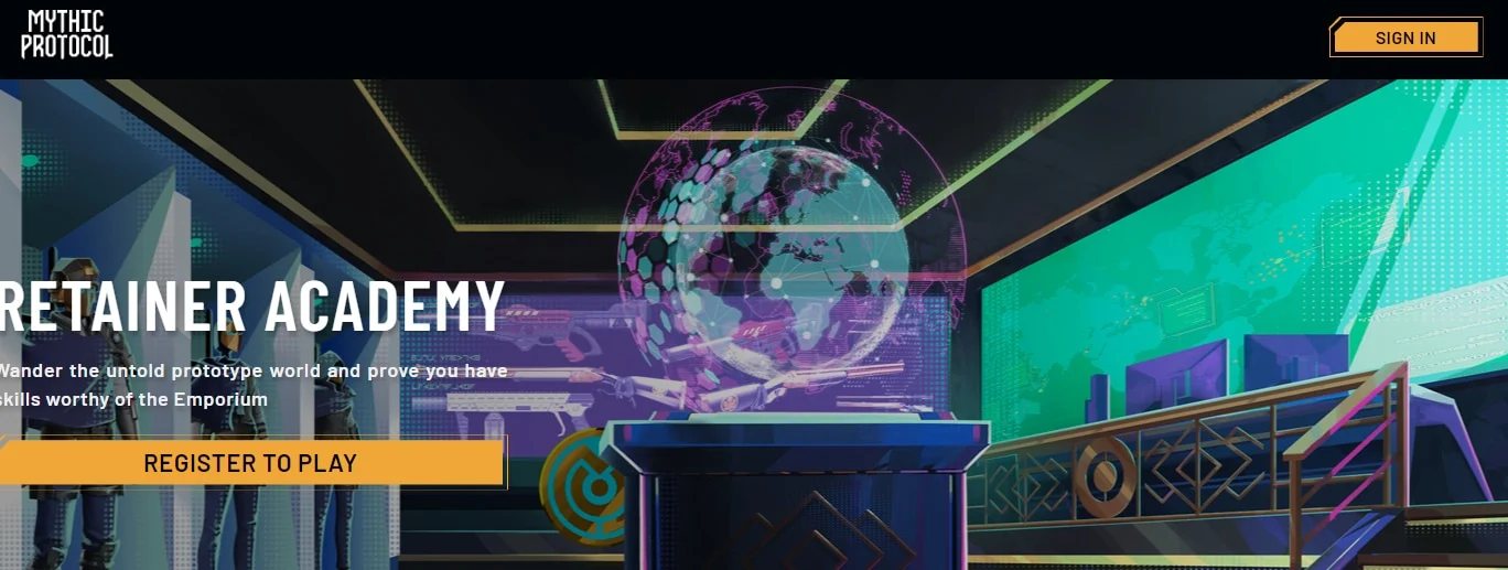 Mythic Protocol home page at mythic.xyz