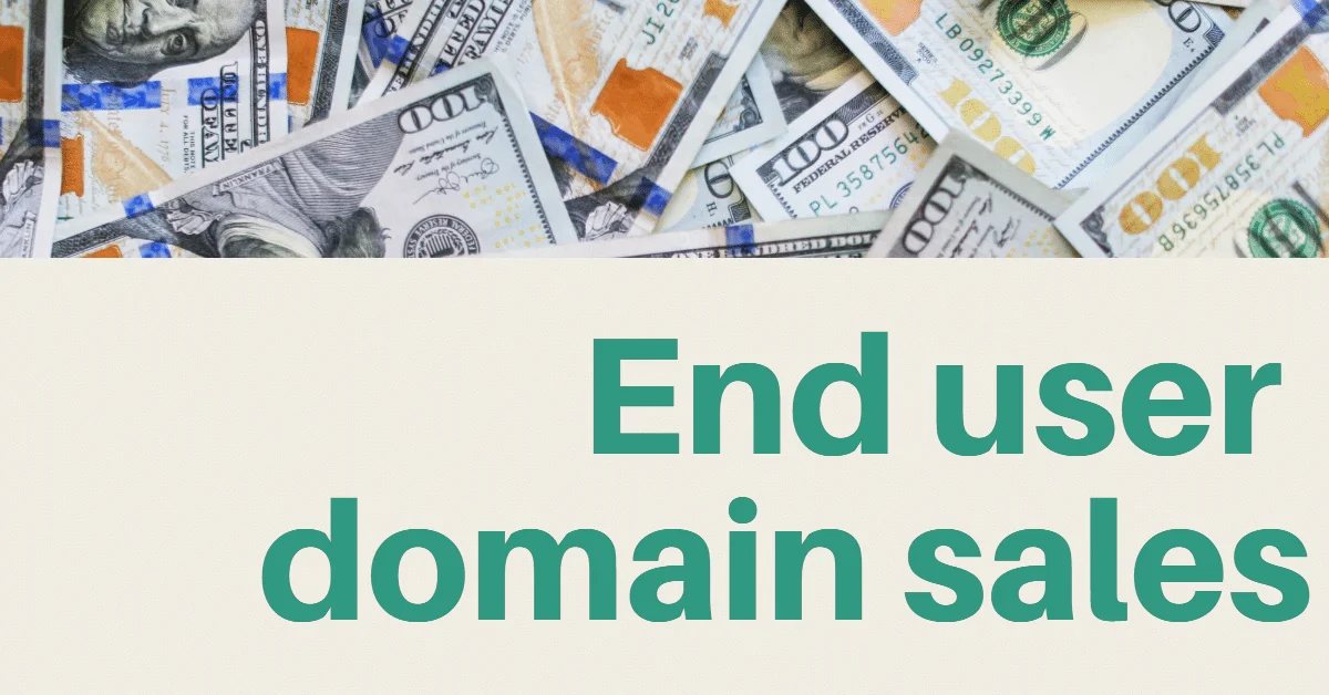End user domain name sales — 20 recent