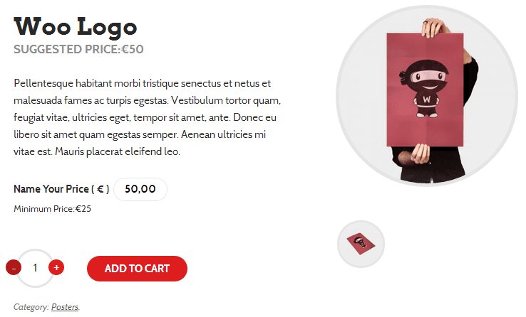 WooCommerce Extensions - Name Your Price