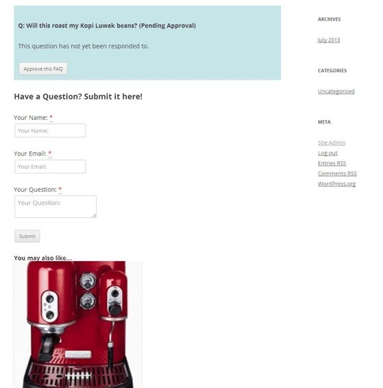 WooCommerce Extensions - WooCommerce Product FAQs