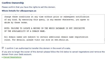 Whois Verification Feature on Sedo — A Smart