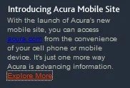 .Com for Mobile Web Site — Acura Chooses