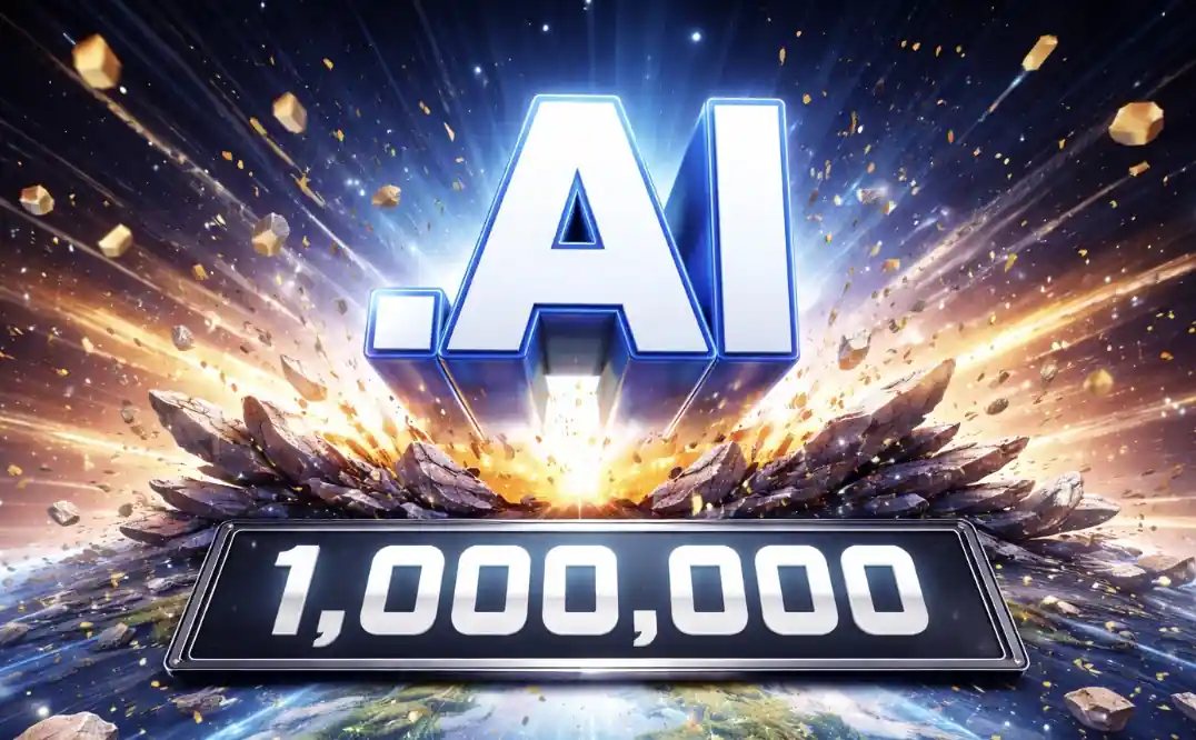 Hits 1 million domain names — .AI namespace