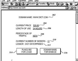 Patent for Selling and Leasing Domain Names — Amazon.com Gets