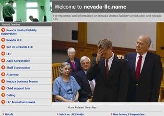 Nevada LLC landing page