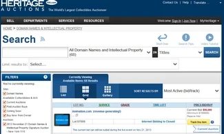 XZ.com meet reserves, will sell in Heritage Auctions domain name auction tonight — Animation.com and