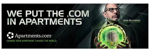 Million ad campaign includes “We put the .com in apartments” — Apartments.com’s $100