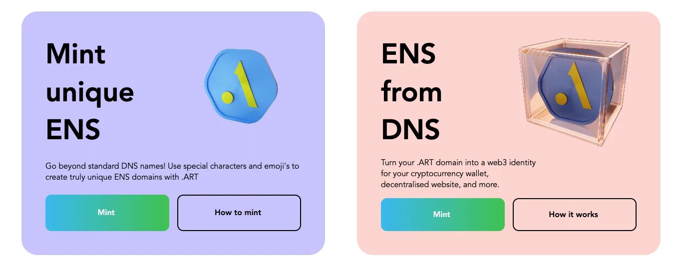 Easier way to connects its domains to ENS — .Art introduces