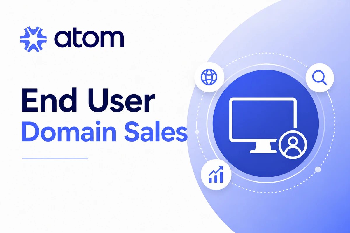 User domain names sales at Atom this month — Fourteen end
