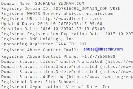 BadHombres.com and NastyWoman.com registered ahead of debate, but Rick Schwartz got…