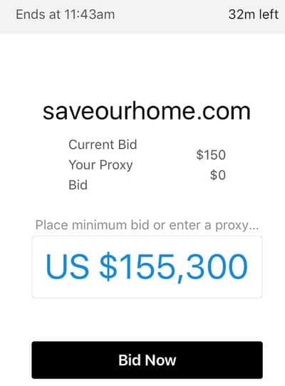 GoDaddy investor app screenshot