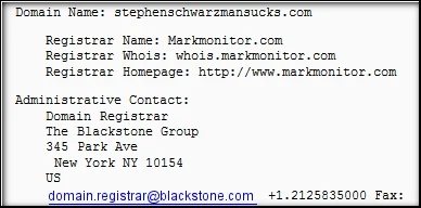 Blackstone Group states it “sucks”