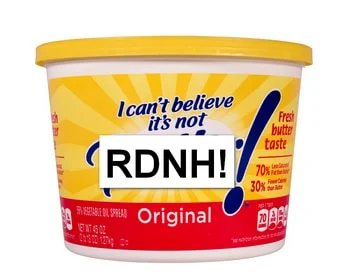 Believe it’s not RDNH — I can’t