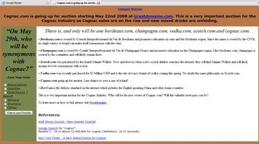A Model for Good Domain Name Marketing: Cognac.com
