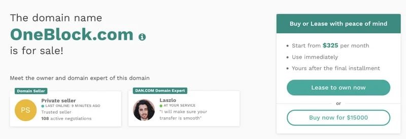 DAN.com enhances domain financing options