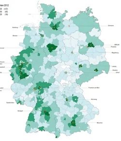 Regional breakdown of .de domain registrations: Interesting