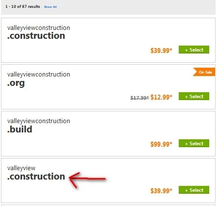 Search is much improved (at some registrars) — Domain name