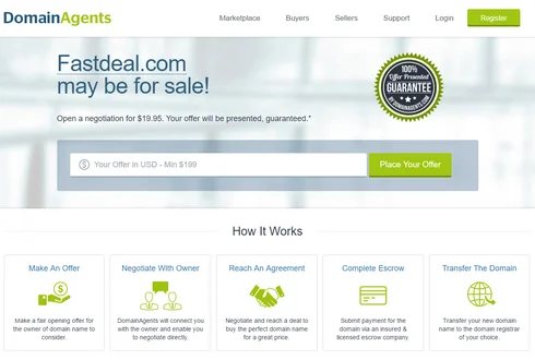 Updated domain name marketplace — DomainAgents launches