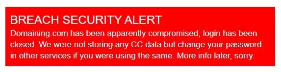 Domaining.com compromised