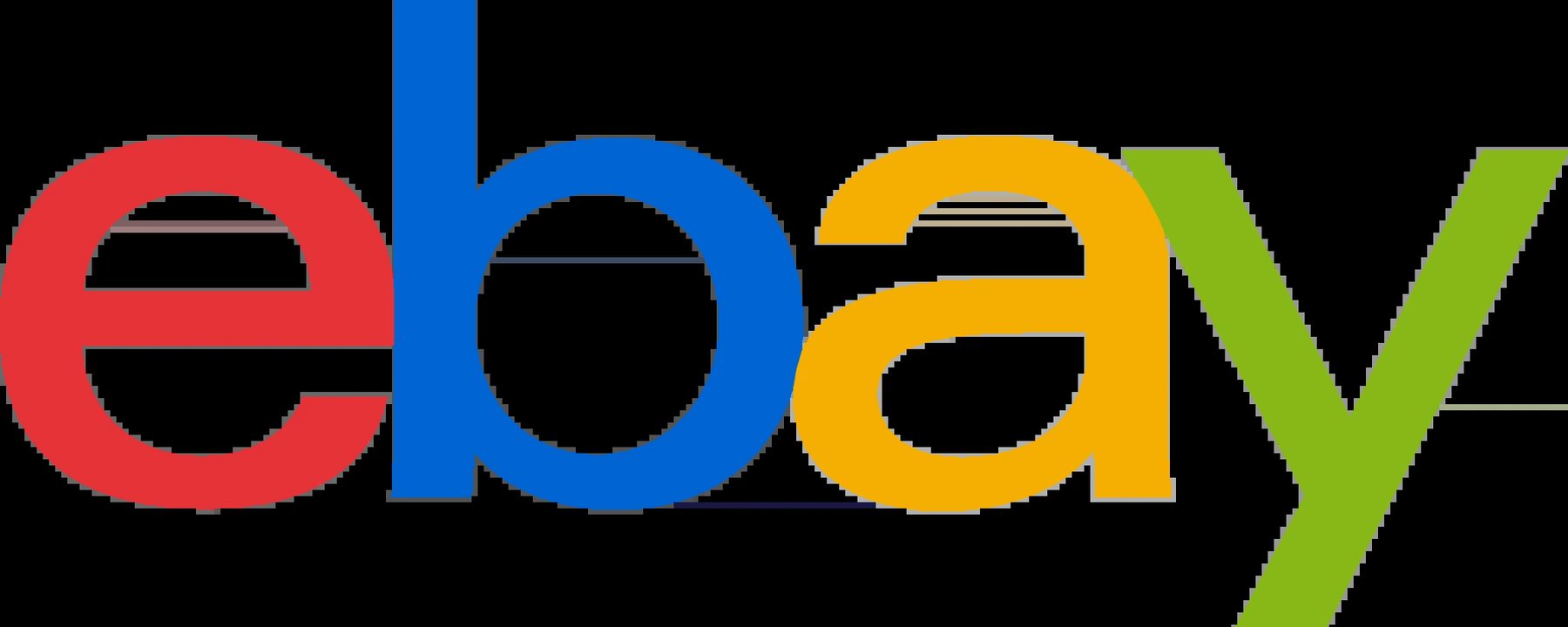 eBay logo with red e, blue b, yellow a, and green y