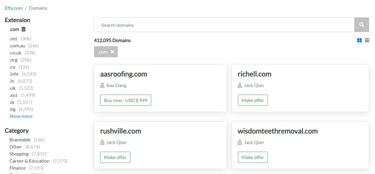 Efty launches fresh domain name marketplace