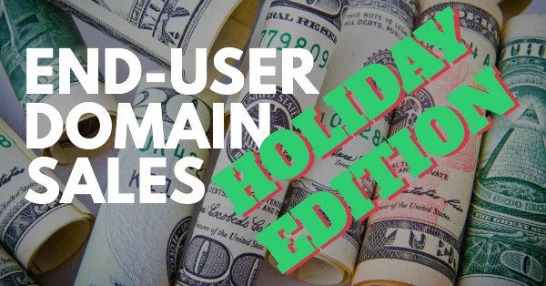 End user domain sales: Holiday edition, counting USDC domain sale