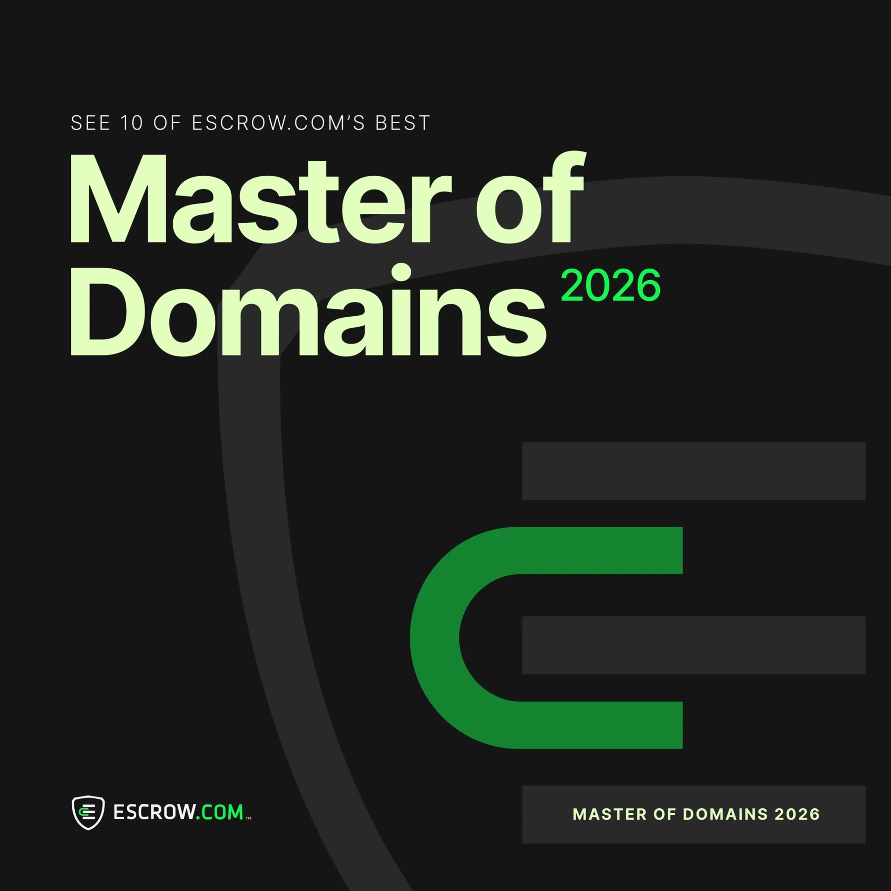 Master of Domains awards with a change at the top — Escrow.com releases