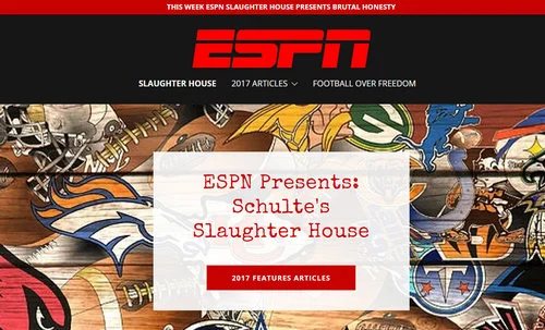 Down “ESPN Slaughter” website — ESPN takes