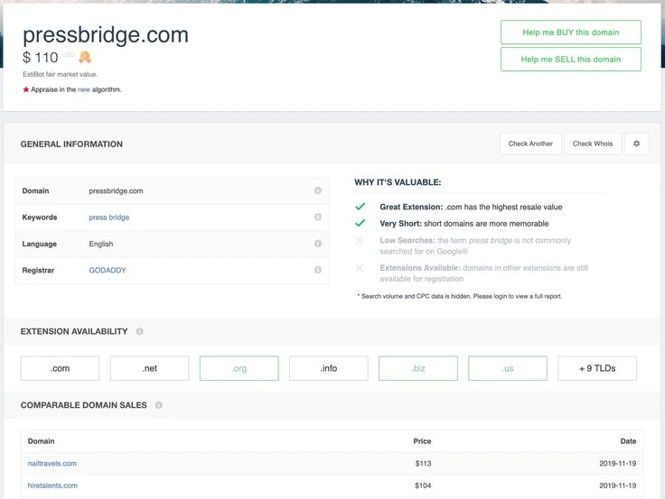 Strong on some domains, weak on others: Estibot review