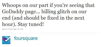 Its Expired Domain Name Mistake — Foursquare Admits