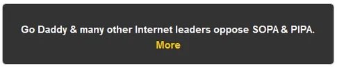 Out part of its web site to oppose SOPA — GoDaddy blacks