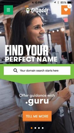 App advances domain name selection — GoDaddy’s DomainFinder