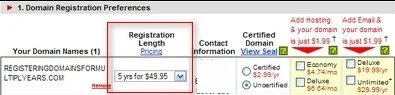 Default Registration Period to 5 Years — GoDaddy Increases