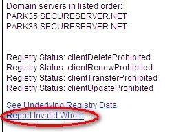 Reporting Invalid Whois Easy — GoDaddy Makes