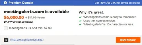 GoDaddy sale