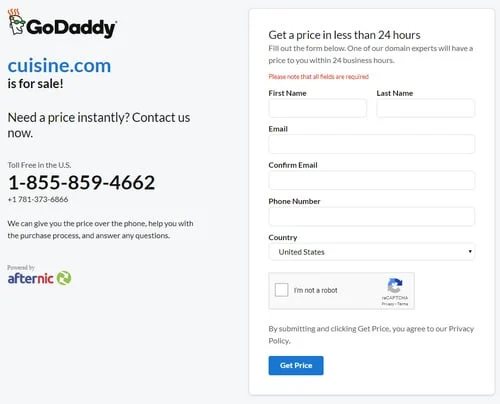 GoDaddy tests fresh branding on Afternic landers