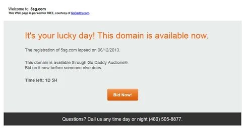 GoDaddy tests fresh lander for expired domain names
