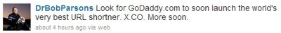 Launch x.co URL Shortener — GoDaddy to