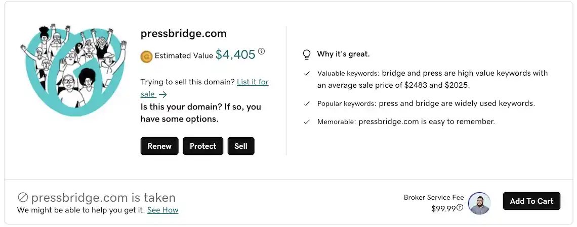 Tool struggles to keep up, but has uses — GoDaddy’s appraisal
