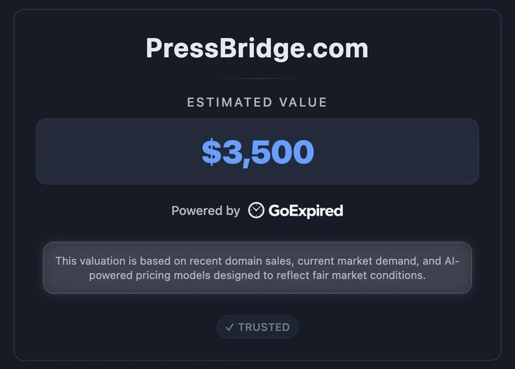 A tight range for most valuations: GoExpired domain appraisals review