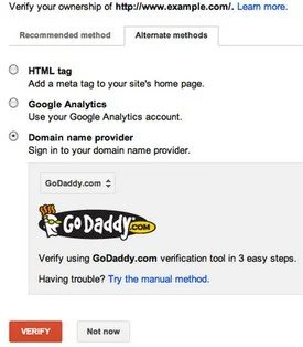 Domain verification easier with eNom and Go Daddy — Google makes