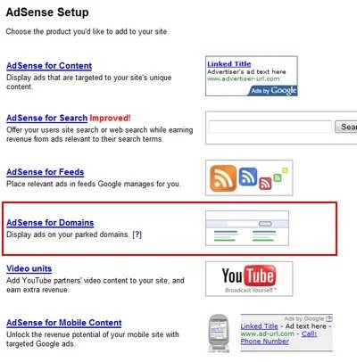 Domain Parking Direct to Publishers [UPDATED] — Google Offers