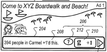 To patent making online ads social — Google wants