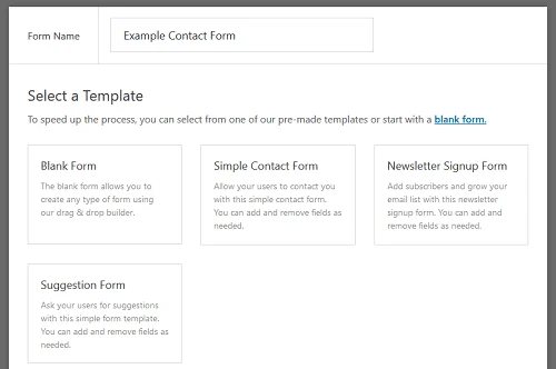 WPForms - Templates