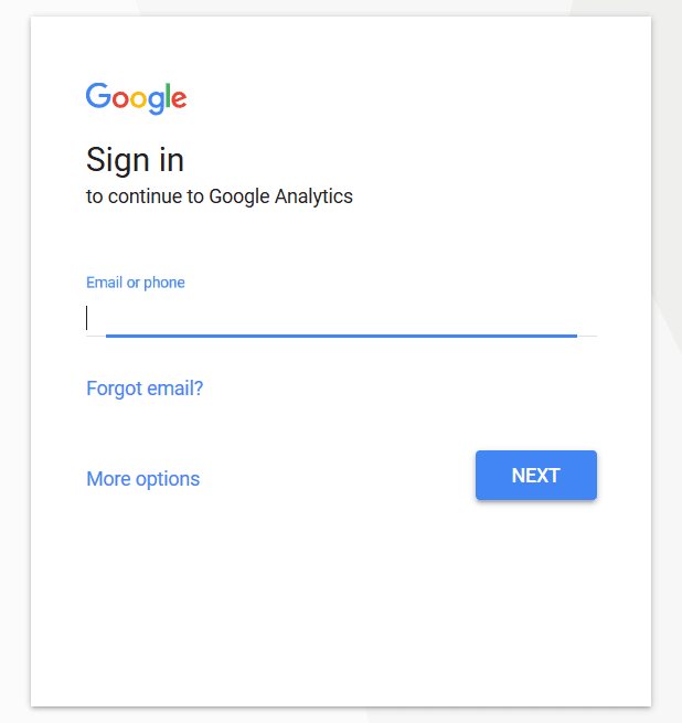 Google Analytics - Sign Up