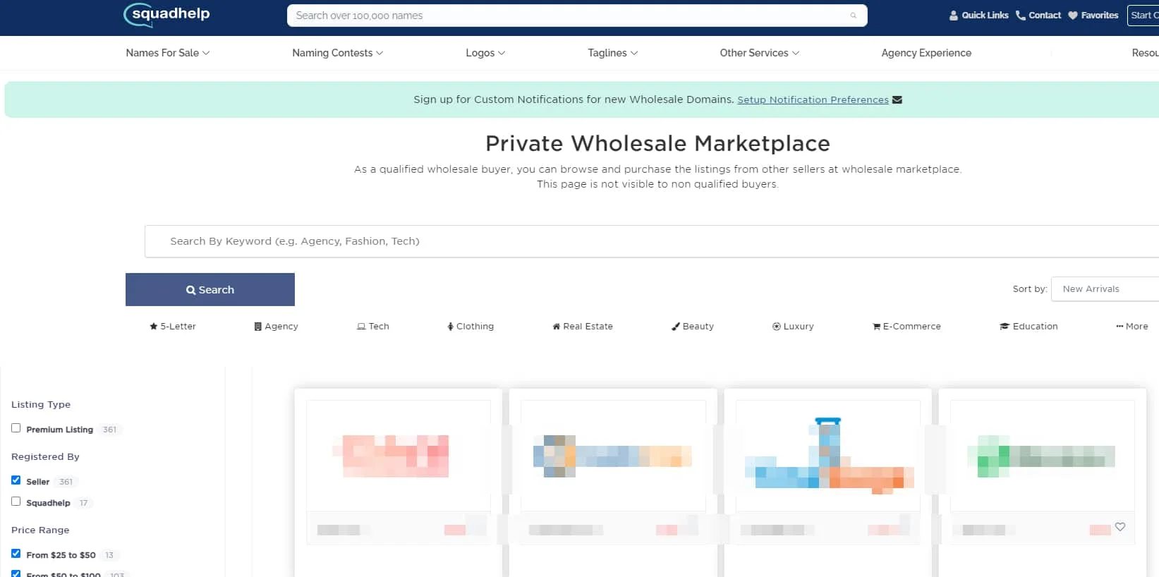 Buy curated domains at Squadhelp for wholesale prices — How to