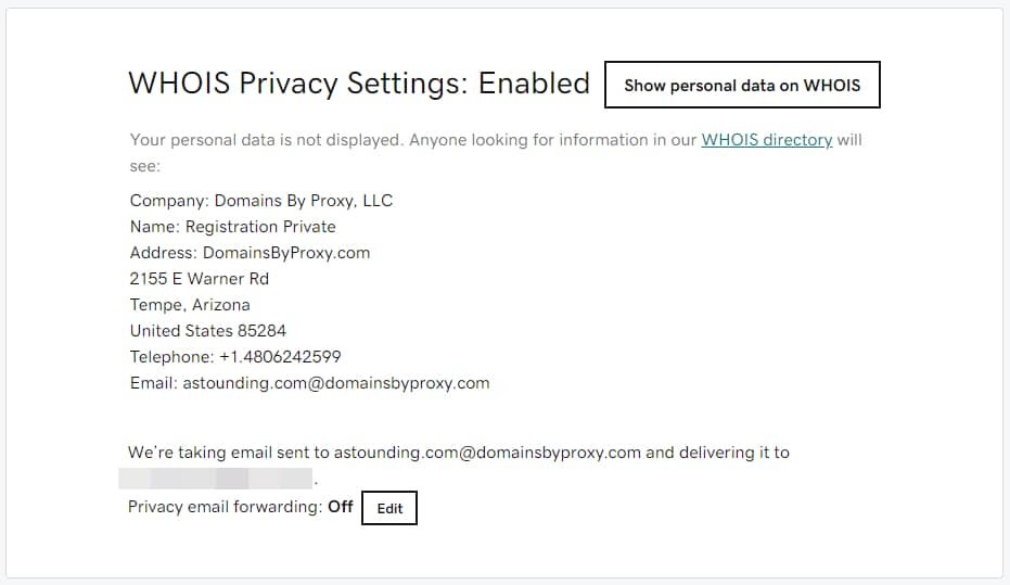 Change your GoDaddy Whois privacy settings — How to