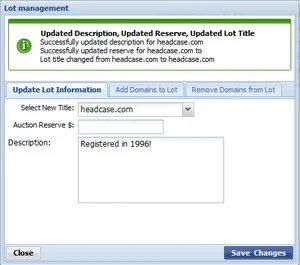 Edit Domain Submissions to TrafficZ Auction — How to
