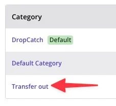 Select category on NameBright